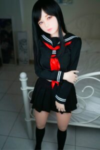 PIPER DOLL : 女子高校生 制服 セーラー服 黒